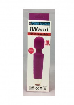 Iwand: Fioletowy Silikonowy Masażer Ciała Typu Wand z Akumulatorem