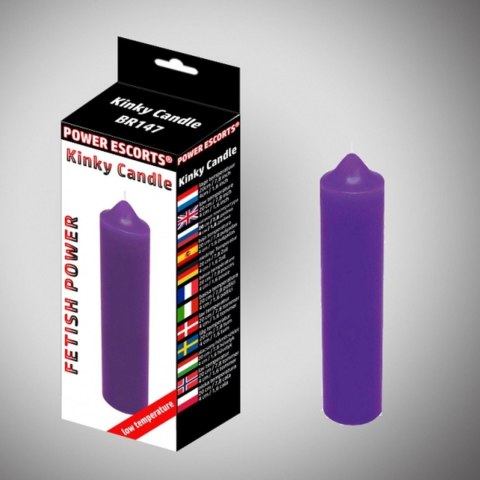Zmysłowa Świeca Niskotemperaturowa Kinky – Fioletowa, 20 cm