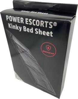 Power Escorts BR190 – Fetyszowe Prześcieradło do Zmysłowych Zabaw – Czarne, 160 x 227 cm