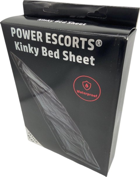 Power Escorts BR190 – Fetyszowe Prześcieradło do Zmysłowych Zabaw – Czarne, 160 x 227 cm