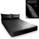 Power Escorts BR190 – Fetyszowe Prześcieradło do Zmysłowych Zabaw – Czarne, 160 x 227 cm