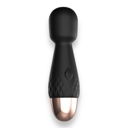 Power Escorts - Mini Masażer Wand De Luxe - Czarny, Silikonowy Wibrator 11,6 cm