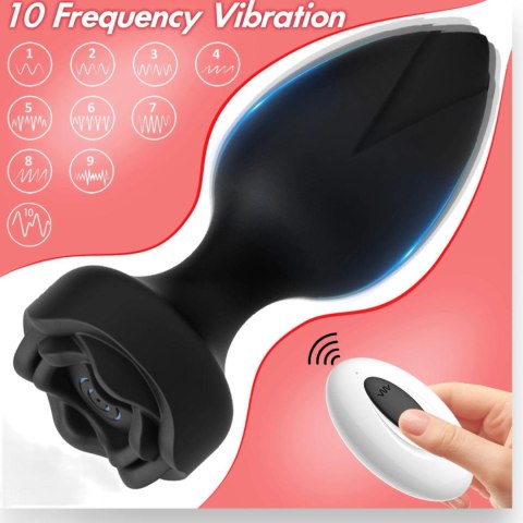 Wibracyjny Korek Anany Princess – Zdalnie Sterowany, 10 Funkcji, Ładowany USB, Czarny
