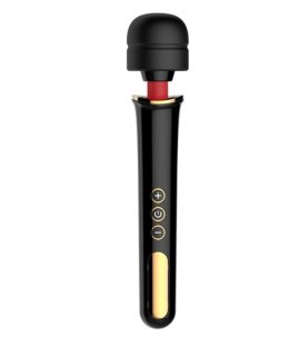 Luksusowy masażer różdżkowy Powerwand Gold Black XXL – 12 trybów intensywności
