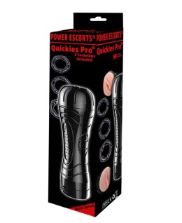 Quickies Pro – Wibrujący masturbator z zestawem 3 pierścieni erekcyjnych
