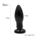 Elegancki czarny korek analny 'Rocket Drill' – 8,7 cm