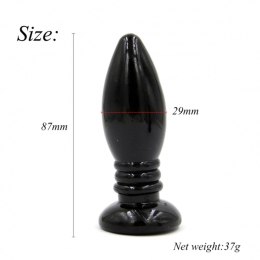 Elegancki czarny korek analny 'Rocket Drill' – 8,7 cm