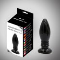 Elegancki czarny korek analny 'Rocket Drill' – 8,7 cm