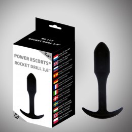 Korek analny Rocket Drill – Czarny, 9,6 cm