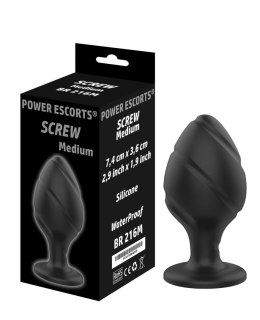 Silikonowy Korek Analny Screw Plug, Rozmiar M