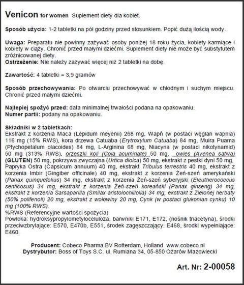 Venicon dla Kobiet – Suplement Diety