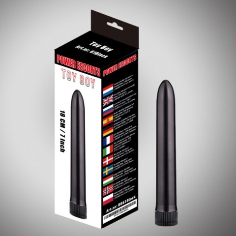 Wibrator Toy Boy Black - 18 cm z regulowaną wibracją