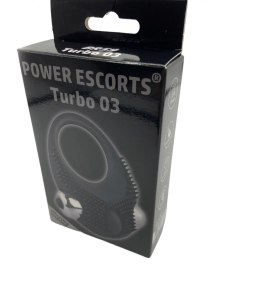 Wibrujący pierścień erekcyjny Turbo 03 – czarny