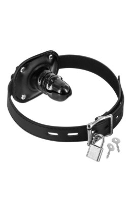 Elegancki Knebel z Wbudowanym Dildem – Czarny (Rozmiar: T1)
