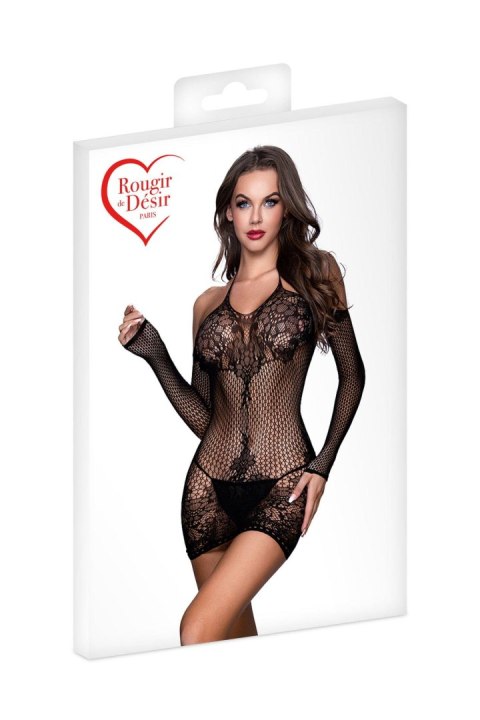 Elegancka Czarna Sukienka Kabaretka D02