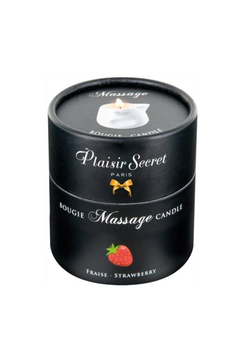 Zmysłowa Świeca do Masażu Plaisir Secret o Aromacie Truskawki, 80 ml