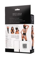 Zmysłowe body Glossy Kitti z uszami kota, wetlook, czarne, rozmiar M