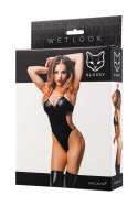 Body Glossy Reina Wetlook – Czarne, Rozmiar L