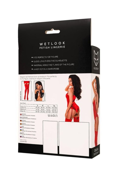 Zmysłowe Body Wetlook Doja w Czerwieni