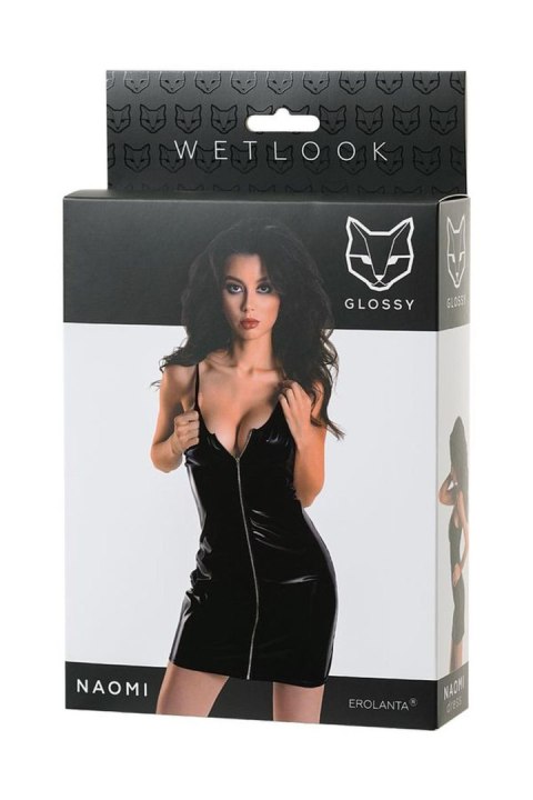 Zmysłowa sukienka Wetlook Naomi – czerń, rozmiar XL
