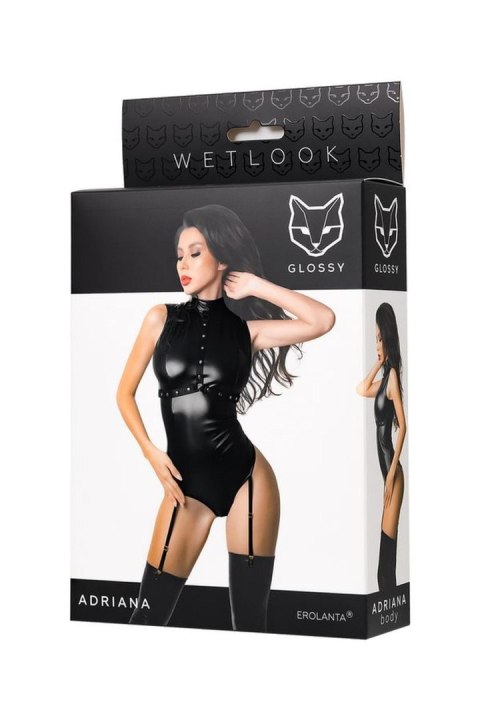 Zmysłowe body Wetlook Adriana – czarne S