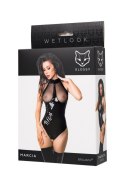 Zmysłowe body wetlook Marcia – czarne L