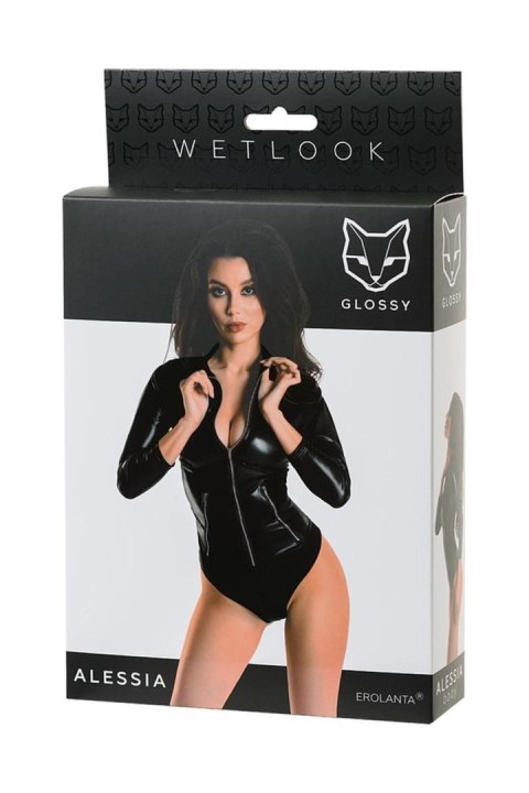 Wetlook body ALESSIA - czarne XL