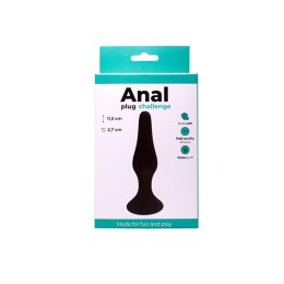 Elegancki Czarny Anal Plug - Rozmiar Średni