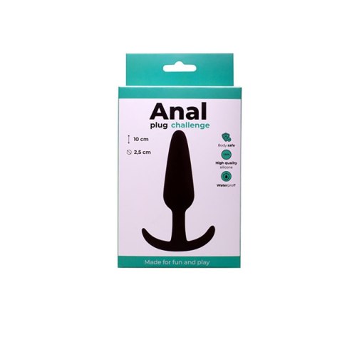 Czarny plug analny medium
