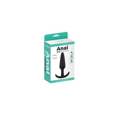 Czarny plug analny medium