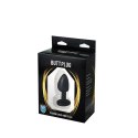 Czarny plug analny z białym diamentem