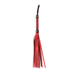 Elegancki Flogger w Kolorze Czarno-Czerwonym