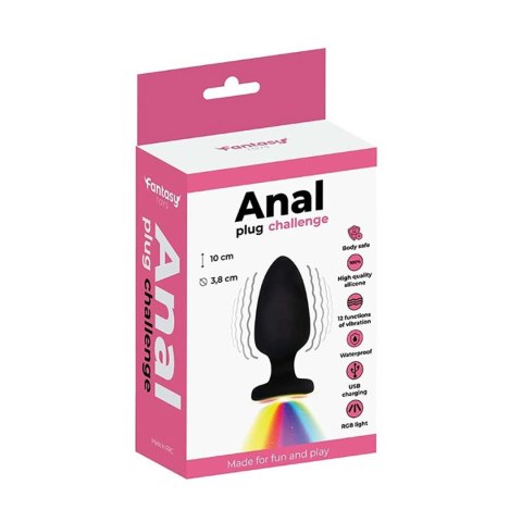 Wibrujący Korek Analny z Efektem LED