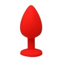 Elegancki duży plug analny z białym kryształem