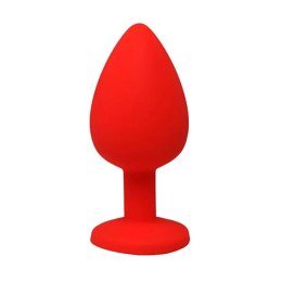 Elegancki duży plug analny z białym kryształem
