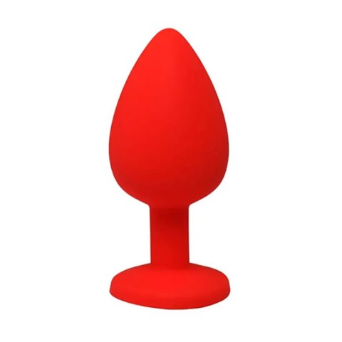 Elegancki duży plug analny z białym kryształem