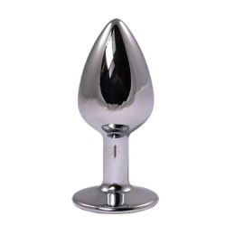 Luksusowy Srebrny Plug Analny z Czerwonym Diamentem