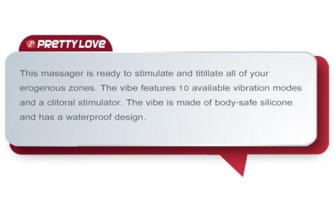 PRETTY LOVE - IMPLUSE, Wibrator z 10 funkcjami i ładowaniem USB