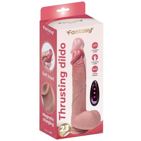Realistyczny Dildo Silikonowy z Funkcją Ruchu Posuwistego 23 cm