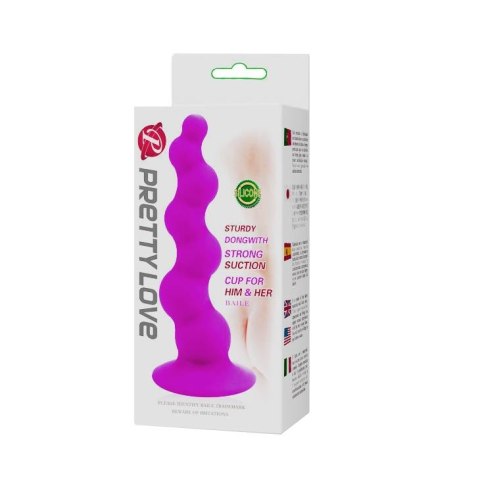 PRETTY LOVE - Sturdy Dong: Luksusowy Plug Analny z Kaskadą Kulek