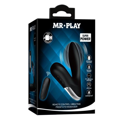 Wibrujący Masażer Prostaty Mr. Play z Pilotem i Funkcją Nadmuchu