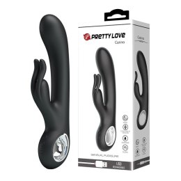 PRETTY LOVE CARINA – Czarny Wibrator Króliczek z 7 Funkcjami i Ładowaniem USB