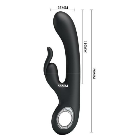 PRETTY LOVE CARINA – Czarny Wibrator Króliczek z 7 Funkcjami i Ładowaniem USB