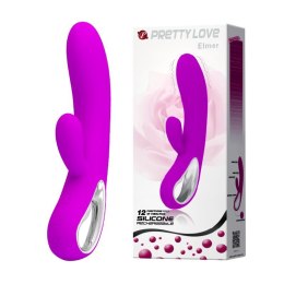 PRETTY LOVE - Elmer, Fioletowy Wibrator z 12 Funkcjami i Ładowaniem USB