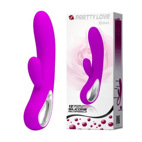 PRETTY LOVE - Elmer, Fioletowy Wibrator z 12 Funkcjami i Ładowaniem USB
