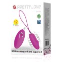 PRETTY LOVE - JULIA: Bezprzewodowe jajko wibrujące z 12 funkcjami przyjemności