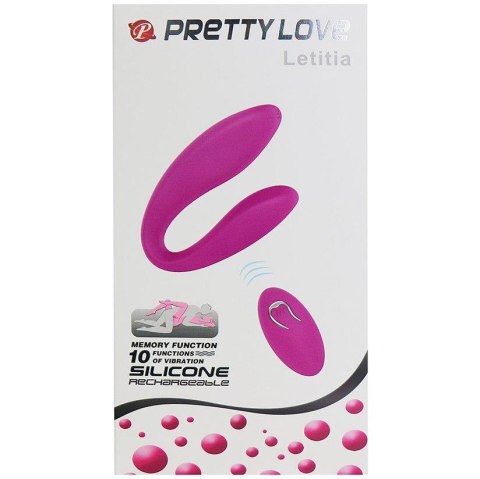 PRETTY LOVE - LETITIA, Wibrator z 10 funkcjami i ładowaniem USB