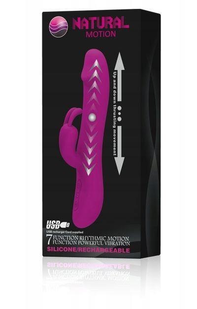 PRETTY LOVE Natural Motion – Wibrator z Posuwistym Ruchem i Stymulatorem Króliczkiem