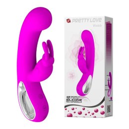 PRETTY LOVE - WEBB, Różowy, USB, 12 funkcji wibracji