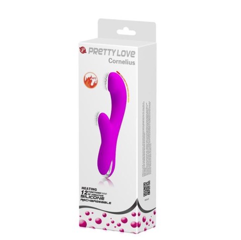 PRETTY LOVE - Cornelius: Wibrator Króliczek z 12 Funkcjami i Podgrzewaniem USB